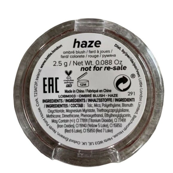 Lottie London Ombre Blush in Haze Coral Travel Size 0.088oz 2.5g - Picture 2 of 2